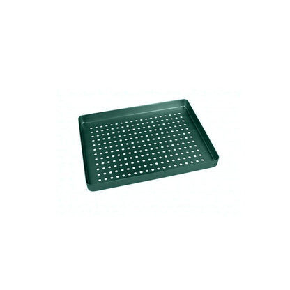 Mini-Tablett-Boden aus Aluminium, grün, gelocht