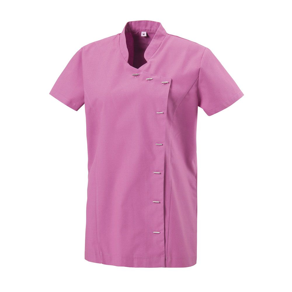 Exner Tunikajacke in Pink mit Umlegekragen, Brusttasche und Knopfleiste