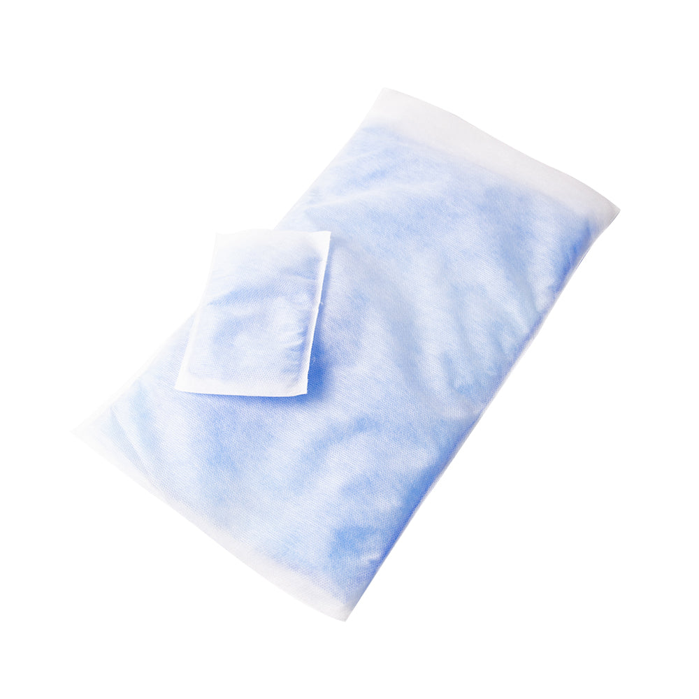 Vliesstoff-Kompressenhülle 13x14 cm, hellblau, rechteckig, 10er-Pack