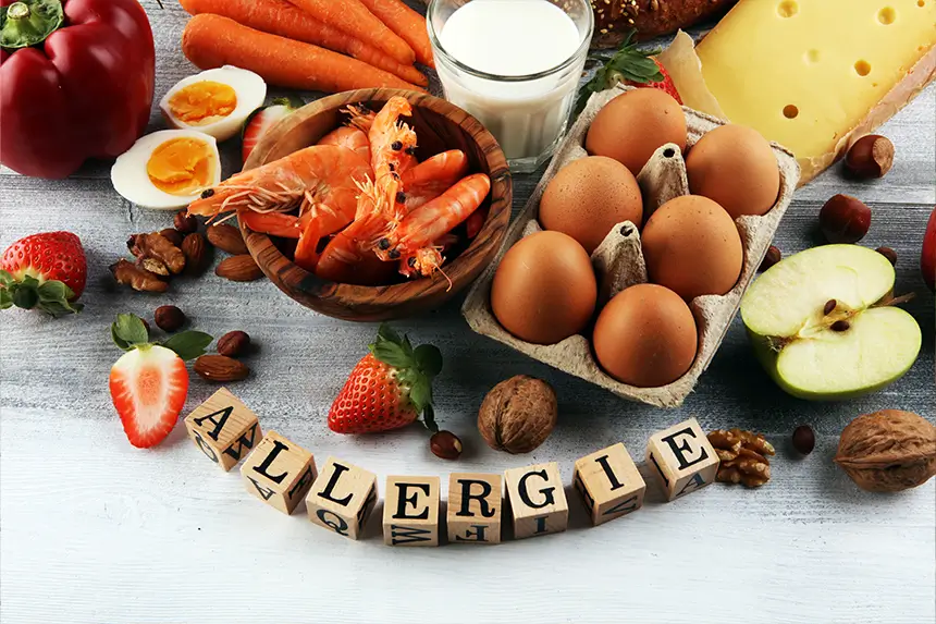 Various foods can trigger food allergies, often in cross-allergy with certain pollen types