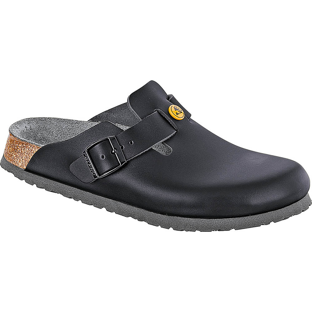 Boston ESD, natural leather, by Birkenstock, normal, black, size 44