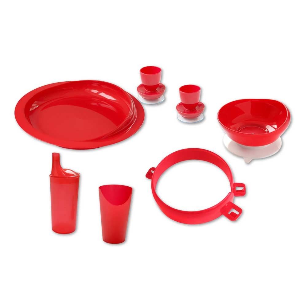 Behrend dish-set Alzheimer´s, Colour Red, 6- or 10-section