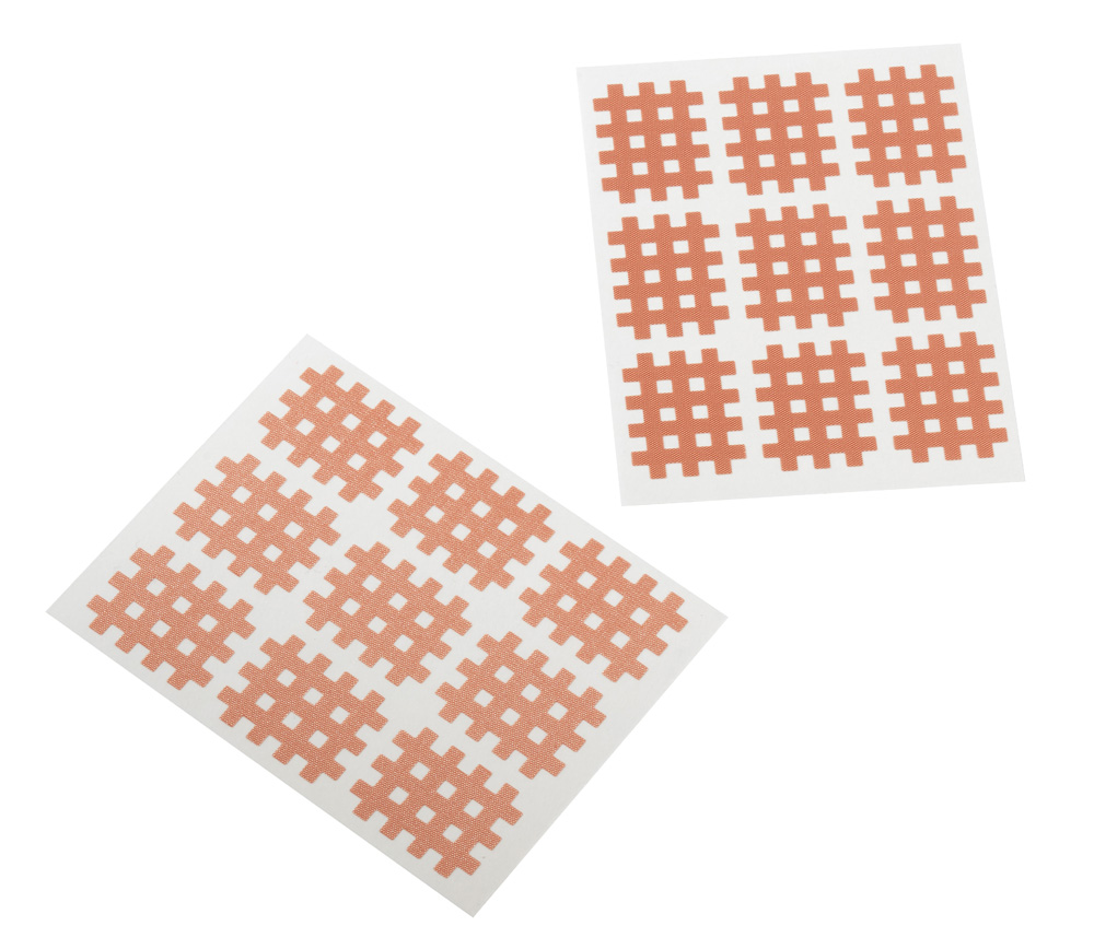 Cross Tape, 2,7 x 2,1 cm, 20 sheets with 9 patches, fawn