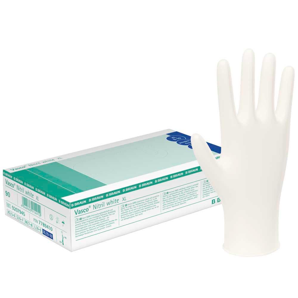 B.Braun Nitrile gloves Vasco® Nitril white, size M