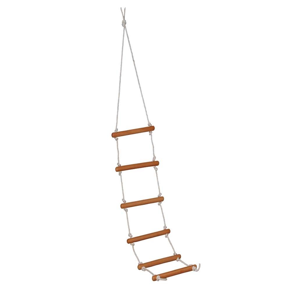 Bed ladder, rope ladder, raising aid, wood, 6 logs, 160 cm long