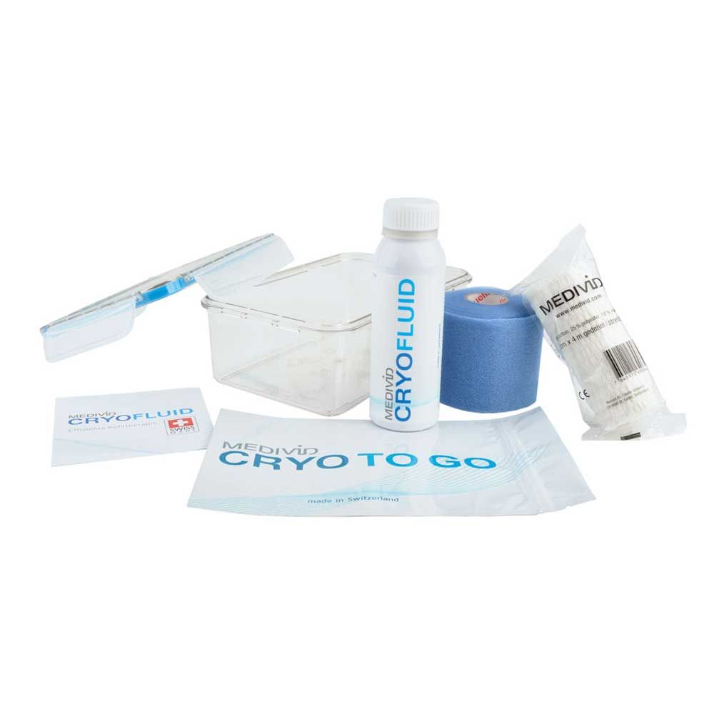 MediVid CRYO SET, 125 ml fluid + bandage + Box, cooling bandage set