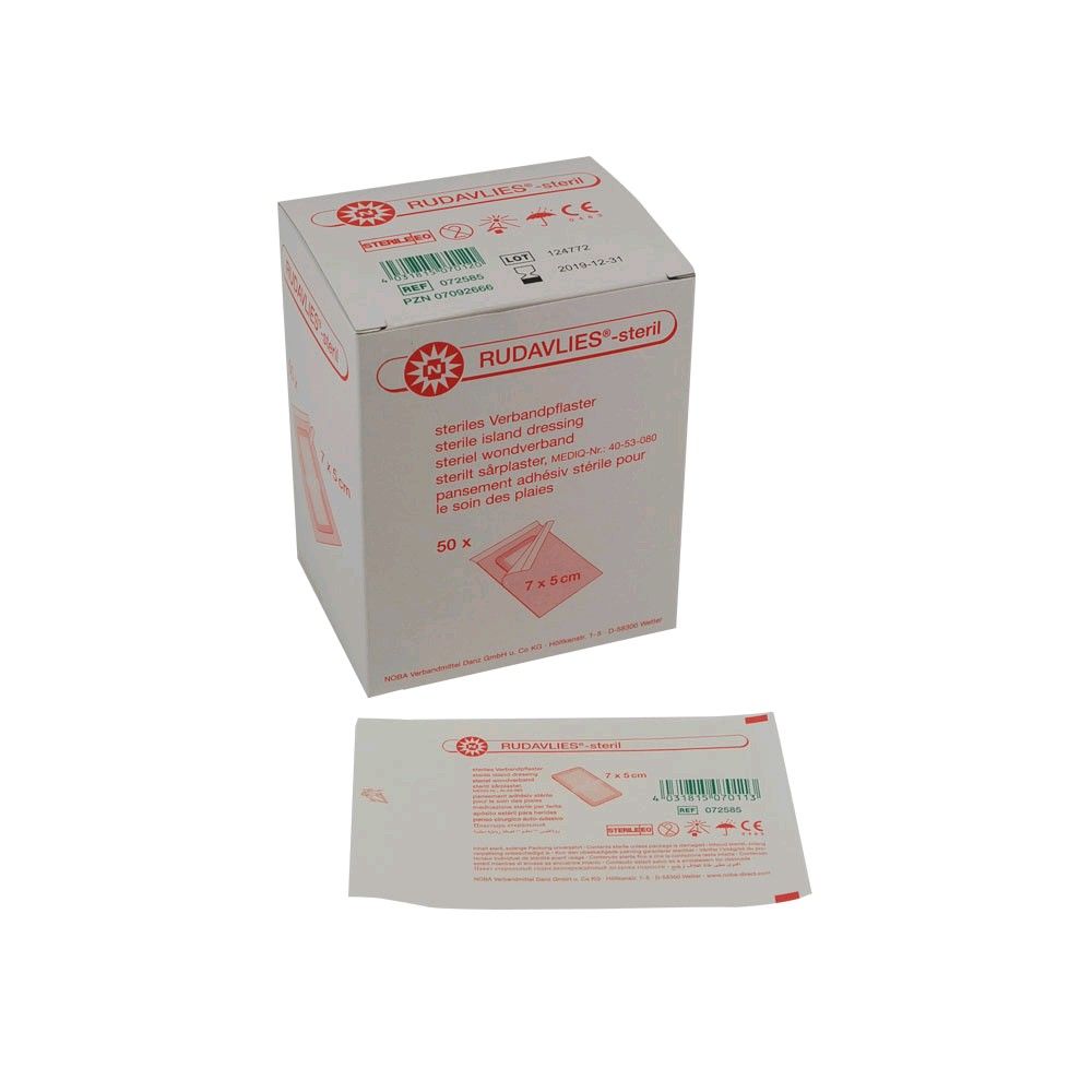 Noba RUDAVLIES®-sterile surgical tape, plasters, 10x6 cm, 50 items