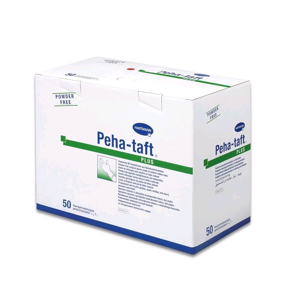 Peha-taft plus powderfree, Gr. 5,5, 50 pair