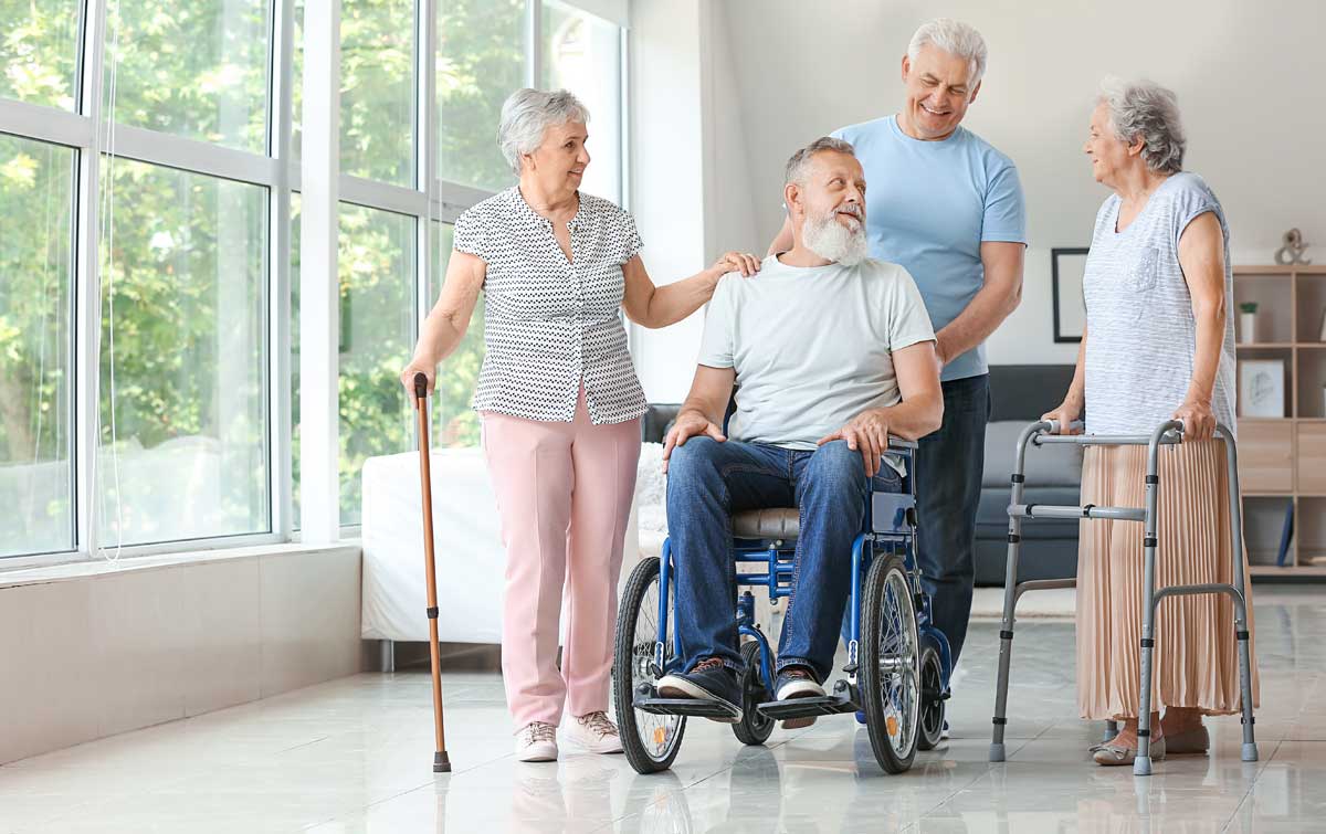 Different types of walking aids for a self-determined life in old age