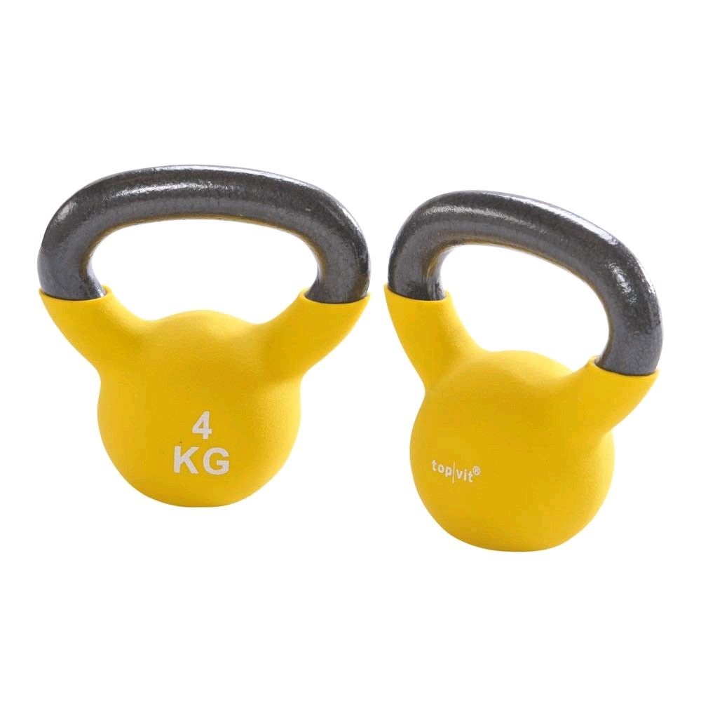 Pader top | VIT® kettlebells, neoprene, 4,0 kg, yellow, 1 item