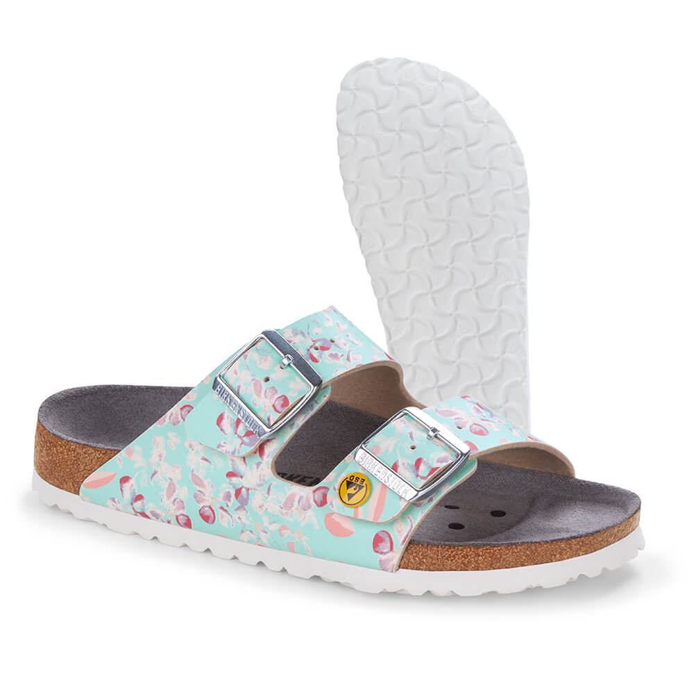 Arizona ESD Antistatic, Birkenstock, Flowery Meadow Mint, Narrow, 35