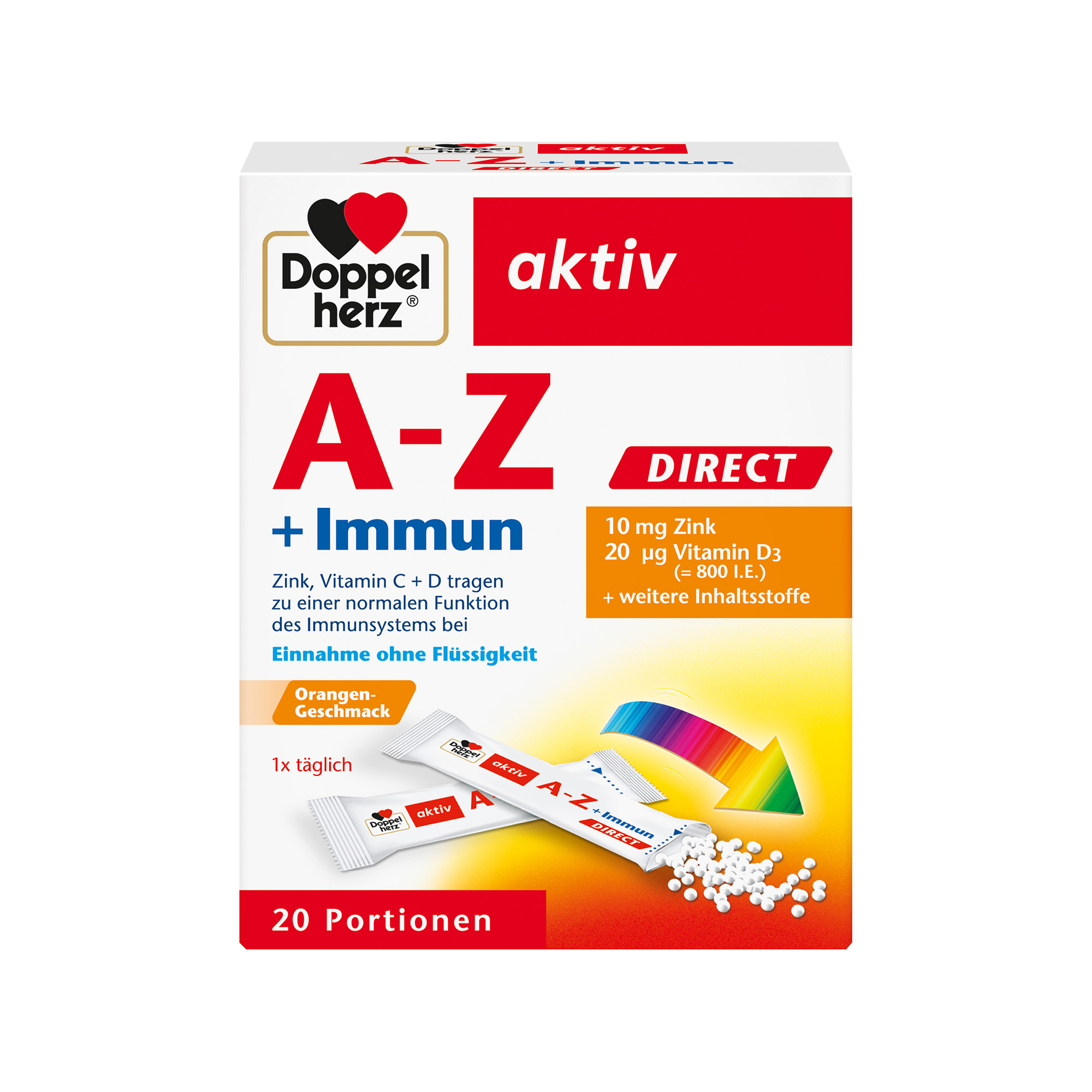 Doppelherz aktiv A-Z + Immune direct, 20 Portions