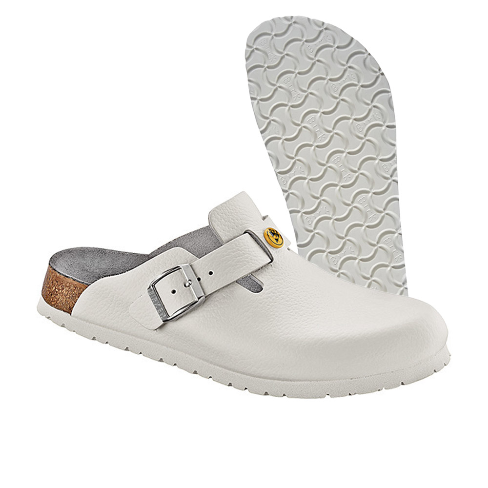 Birkenstock Boston ESD, TÜV-certified, white, various sizes