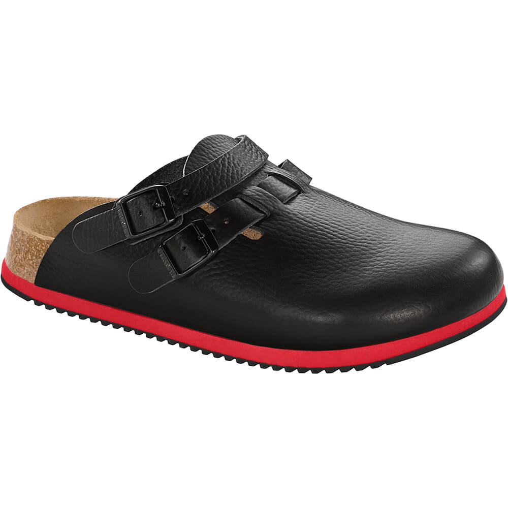 Kay SL super outsole, Softbed, Birkenstock, Black-Red, Narrow Size 42