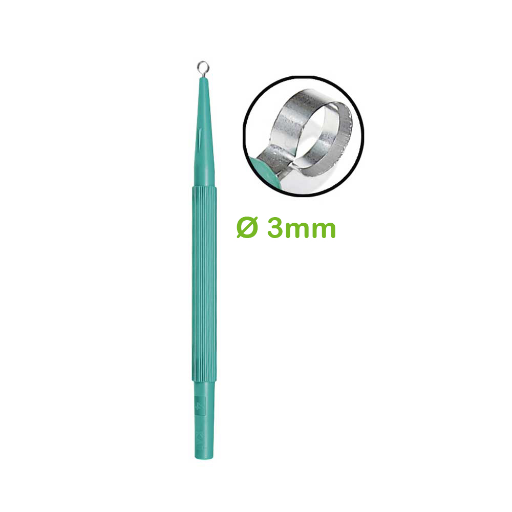 Kai Medical Disposable Skin Curette, Sharp On One Side, 3mm, 1 pc