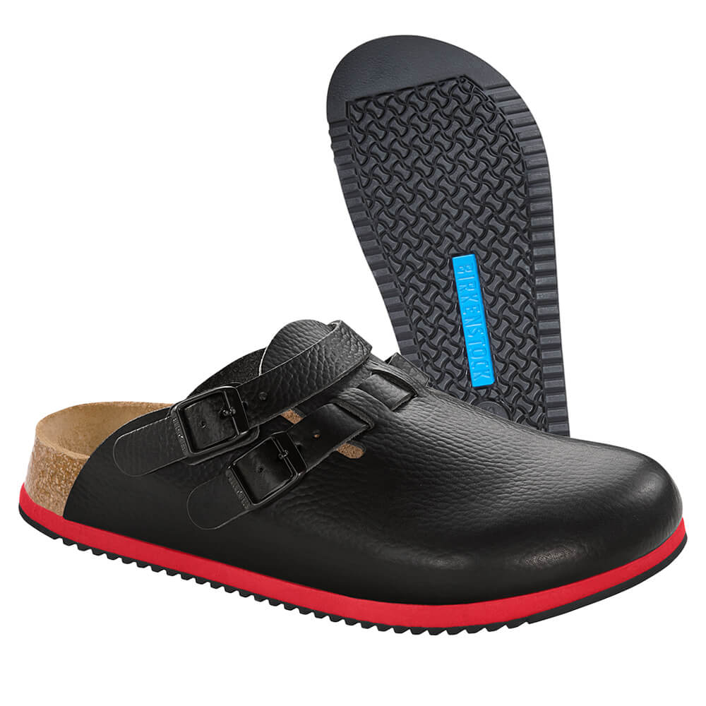 Kay SL super outsole, Softbed, Birkenstock, Black-Red, Narrow Size 42