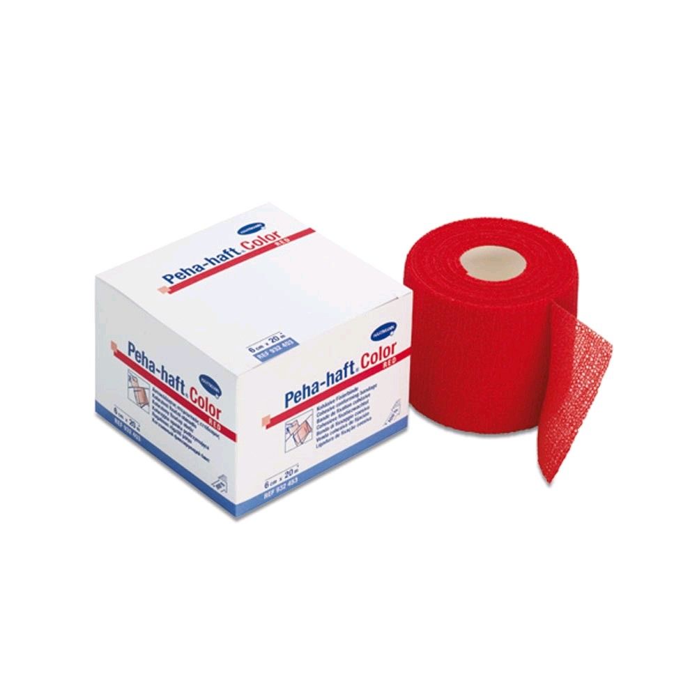 Peha-haft Color Latex-free red 6 cm x 20 m, 1 pack